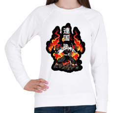 PRINTFASHION Demon Slayer Kyōjurō Rengoku - Női pulóver - Fehér