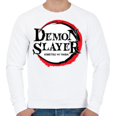 PRINTFASHION Demon Slayer minta - Férfi pulóver - Fehér