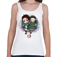 PRINTFASHION Demon Slayer - Tanjiro, Nezuko - Női atléta - Fehér női trikó