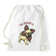 PRINTFASHION Demopug - Sportzsák, Tornazsák - Fehér tornazsák