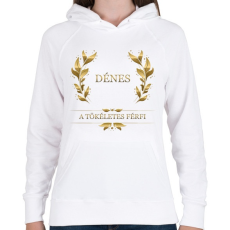 PRINTFASHION Dénes - Női kapucnis pulóver - Fehér