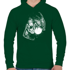 PRINTFASHION Denevér - Férfi kapucnis pulóver - Sötétzöld