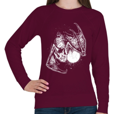 PRINTFASHION Denevér - Női pulóver - Bordó