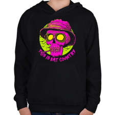 PRINTFASHION Denevérország - Gyerek kapucnis pulóver - Fekete gyerek pulóver, kardigán