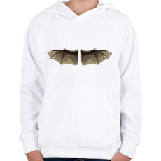 PRINTFASHION Denevérszárny - Gyerek kapucnis pulóver - Fehér