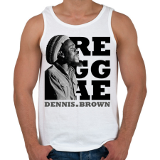 PRINTFASHION Dennis Brown - Férfi atléta - Fehér atléta, trikó