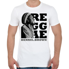 PRINTFASHION Dennis Brown - Férfi póló - Fehér férfi póló