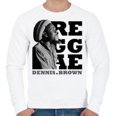 PRINTFASHION Dennis Brown - Férfi pulóver - Fehér