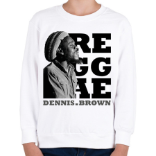 PRINTFASHION Dennis Brown - Gyerek pulóver - Fehér gyerek pulóver, kardigán
