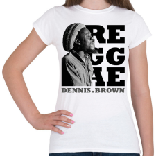 PRINTFASHION Dennis Brown - Női póló - Fehér női póló