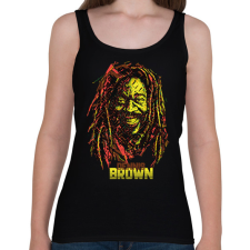 PRINTFASHION Dennis Brown - Reggae - Női atléta - Fekete női trikó