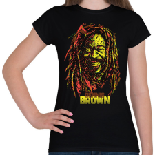 PRINTFASHION Dennis Brown - Reggae - Női póló - Fekete női póló