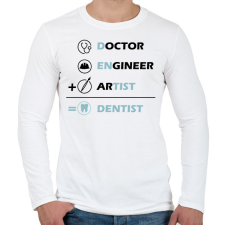 PRINTFASHION Dentist (black) - Férfi hosszú ujjú póló - Fehér férfi póló