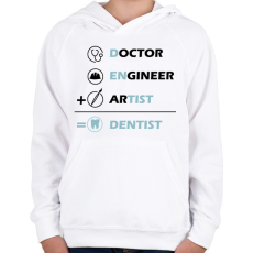 PRINTFASHION Dentist (black) - Gyerek kapucnis pulóver - Fehér