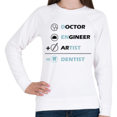 PRINTFASHION Dentist (black) - Női pulóver - Fehér