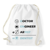 PRINTFASHION Dentist (black) - Sportzsák, Tornazsák - Fehér