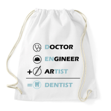 PRINTFASHION Dentist (black) - Sportzsák, Tornazsák - Fehér tornazsák