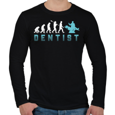 PRINTFASHION Dentist evolution - Férfi hosszú ujjú póló - Fekete