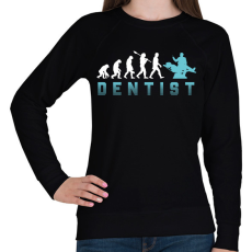 PRINTFASHION Dentist evolution - Női pulóver - Fekete