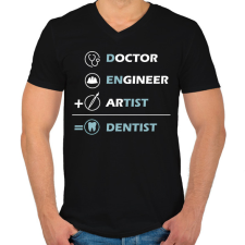 PRINTFASHION Dentist (white) - Férfi V-nyakú póló - Fekete férfi póló