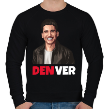 PRINTFASHION DENVER - Férfi pulóver - Fekete férfi pulóver, kardigán