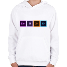 PRINTFASHION Designer / Grafikus - Gyerek kapucnis pulóver - Fehér gyerek pulóver, kardigán