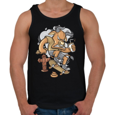 PRINTFASHION Deszkás bika - Férfi atléta - Fekete atléta, trikó