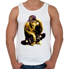 PRINTFASHION Deszkás majom - Férfi atléta - Fehér