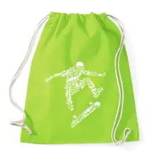 PRINTFASHION Deszkás - Sportzsák, Tornazsák - Limezöld tornazsák