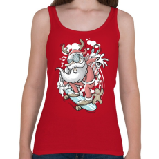 PRINTFASHION Deszkás Télapó - Női atléta - Cseresznyepiros