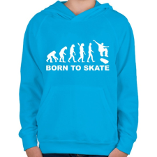 PRINTFASHION Deszkázni születtem  - Gyerek kapucnis pulóver - Azúrkék gyerek pulóver, kardigán