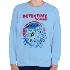 PRINTFASHION Detektív zombi - Gyerek pulóver - Világoskék