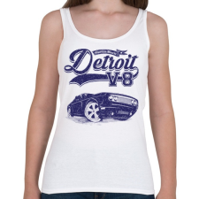 PRINTFASHION Detroit V8 - Női atléta - Fehér női trikó