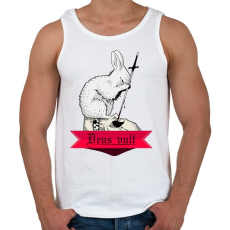 PRINTFASHION Deus vult -  A gyilkos nyúl - Férfi atléta - Fehér