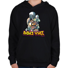 PRINTFASHION Deus Vult - Gyerek kapucnis pulóver - Fekete gyerek pulóver, kardigán