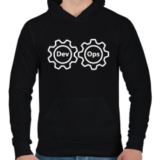 PRINTFASHION Developer - Férfi kapucnis pulóver - Fekete
