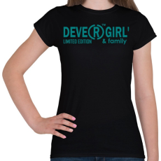 PRINTFASHION devergirl - Női póló - Fekete