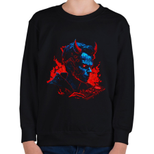 PRINTFASHION Devil design - Gyerek pulóver - Fekete gyerek pulóver, kardigán