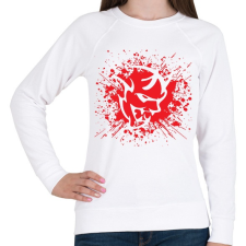 PRINTFASHION Devil face - Női pulóver - Fehér női pulóver, kardigán