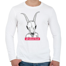 PRINTFASHION Devil inside me (tükörben olvasható felirat)  - Férfi hosszú ujjú póló - Fehér