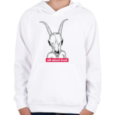 PRINTFASHION Devil inside me (tükörben olvasható felirat)  - Gyerek kapucnis pulóver - Fehér