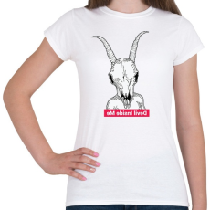 PRINTFASHION Devil inside me (tükörben olvasható felirat)  - Női póló - Fehér