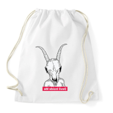 PRINTFASHION Devil inside me (tükörben olvasható felirat)  - Sportzsák, Tornazsák - Fehér tornazsák