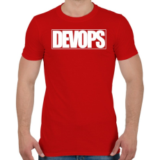 PRINTFASHION DevOps - Férfi póló - Piros