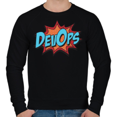 PRINTFASHION Devops - Férfi pulóver - Fekete