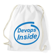 PRINTFASHION DevOps Inside - Sportzsák, Tornazsák - Fehér tornazsák