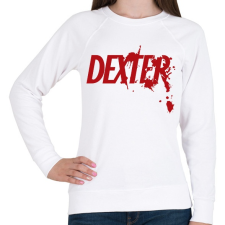 PRINTFASHION Dexter - Női pulóver - Fehér női pulóver, kardigán