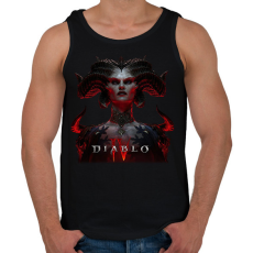 PRINTFASHION Diablo 4 game - Férfi atléta - Fekete