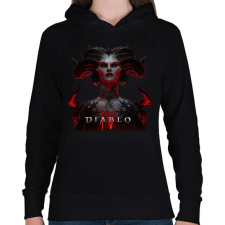PRINTFASHION Diablo 4 game - Női kapucnis pulóver - Fekete női pulóver, kardigán