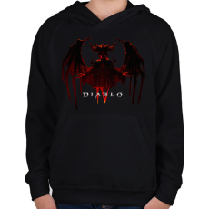 PRINTFASHION Diablo 4 - Gyerek kapucnis pulóver - Fekete